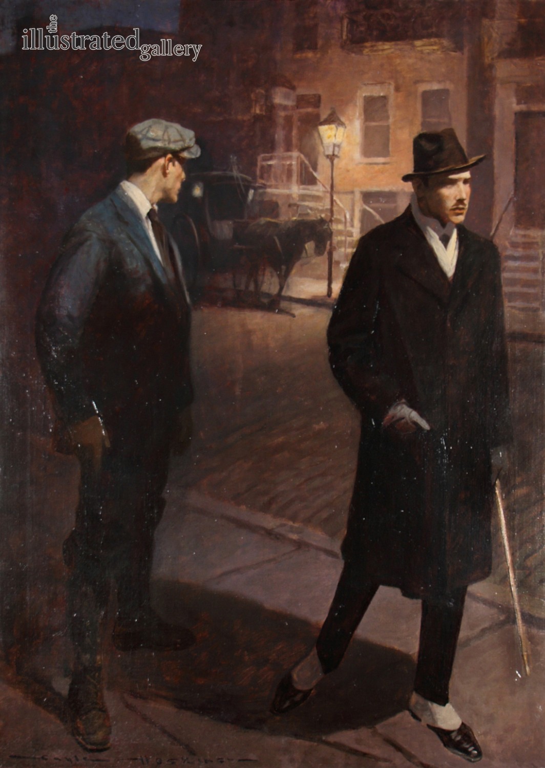 'Two Men on the Street' by Gayle Porter Hoskins (1887-1962) : Original ...