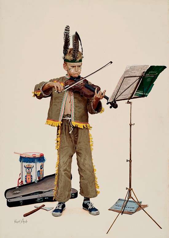Indian Playing Violin