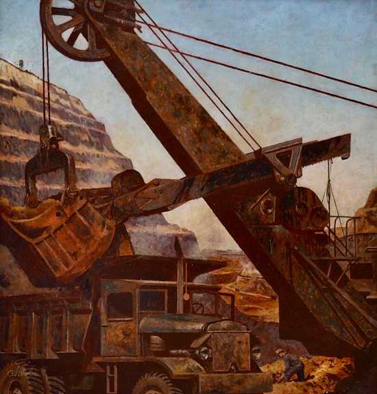 Mining for Ore, Saturday Evening Post Cover, 1947