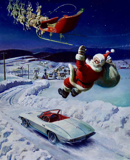 Santa's 1963 Corvette Convertible, Hertz advertisement