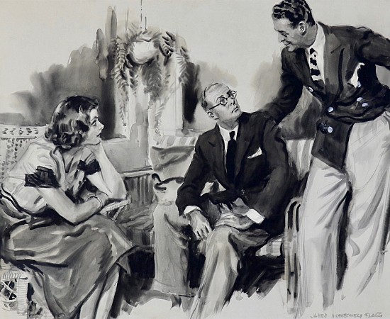 "The Million-Dollar Hairpin," Story Illustration, Good Housekeeping, 1931