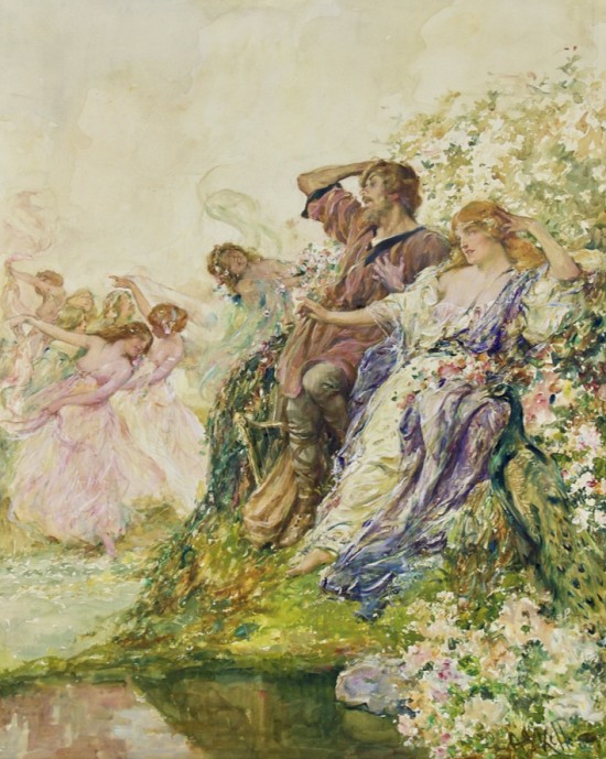 Titania and Oberon in their Bower
