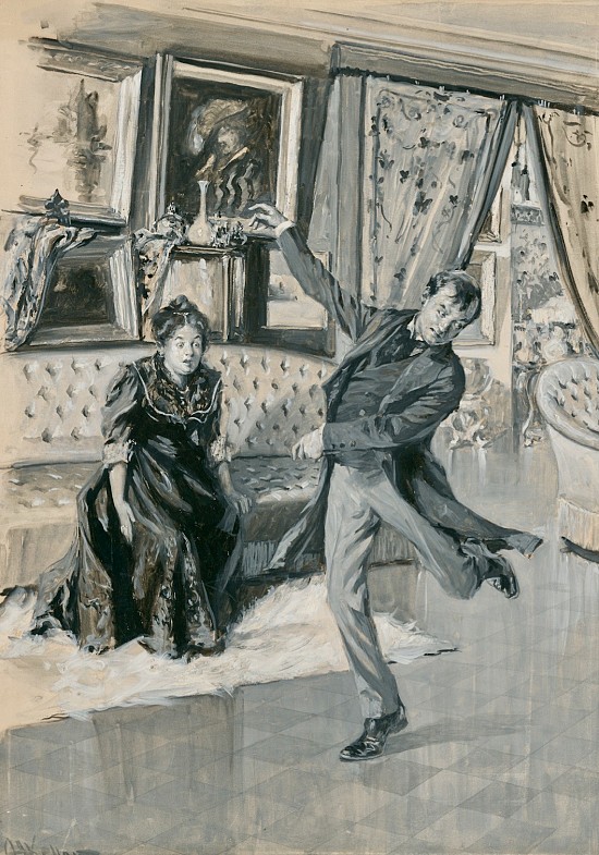 Man Dancing Before Astonished Woman