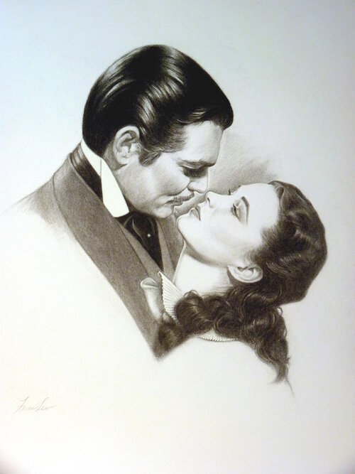 Rhett Butler and Scarlett O'Hara from Gone with the Wind