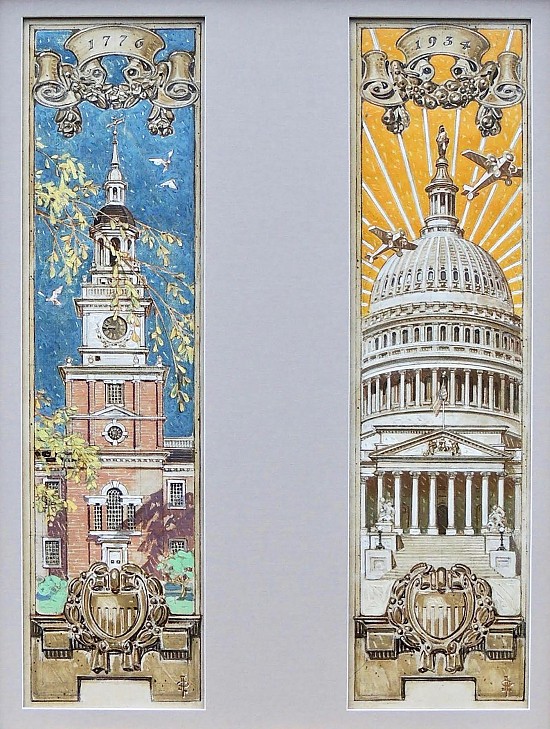 Independence Hall and U.S. Capitol Building