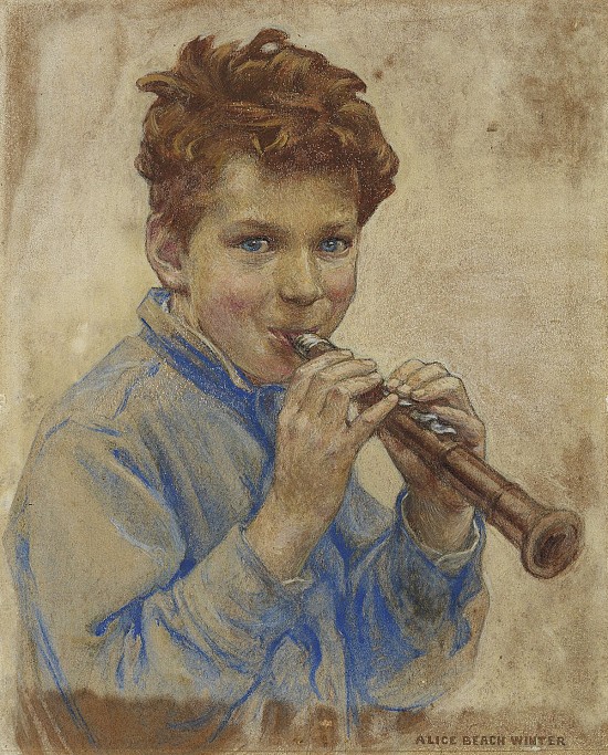 Boy with Clarinet, Cover for Children Magazine