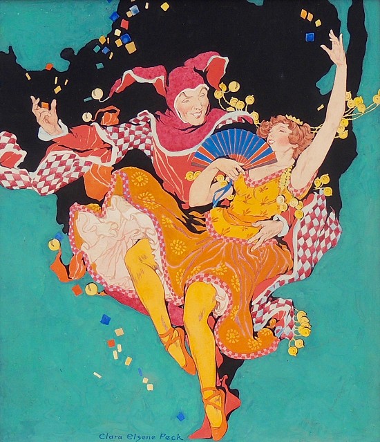 Frolicking Harlequin and Ballerina, Theatre Magazine Cover